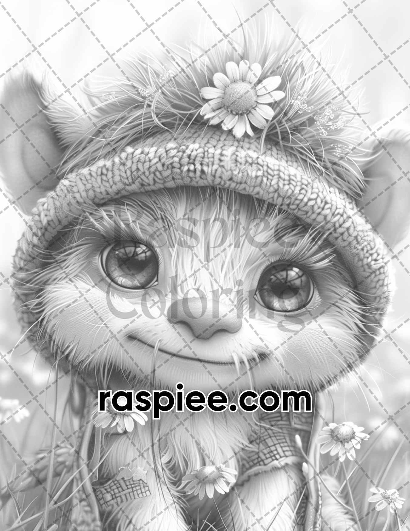 65 Fantasy Little Trolls Grayscale Adult Coloring Pages Printable PDF Instant Download