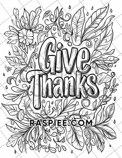 Autumn Charm Adult Coloring Pages Printable PDF Instant Download