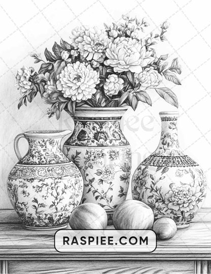 80 Still Life Adult Coloring Pages