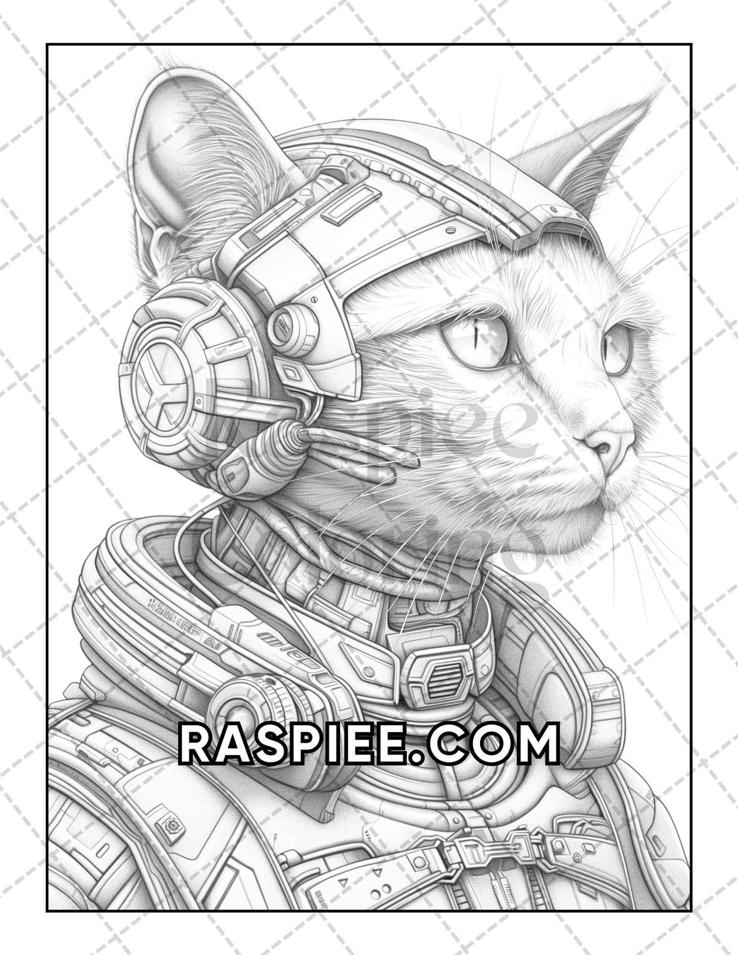 60 Cats Dressed Up Adult Coloring Pages Printable PDF Instant Download
