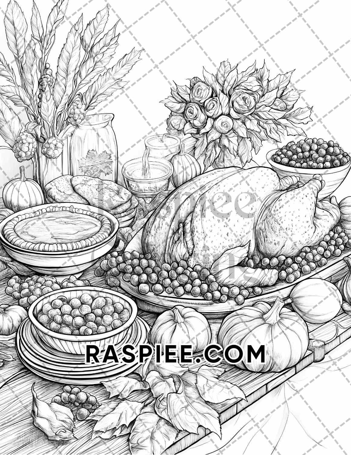 Autumn Charm Adult Coloring Pages Printable PDF Instant Download