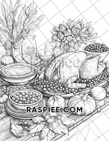 Autumn Charm Adult Coloring Pages Printable PDF Instant Download