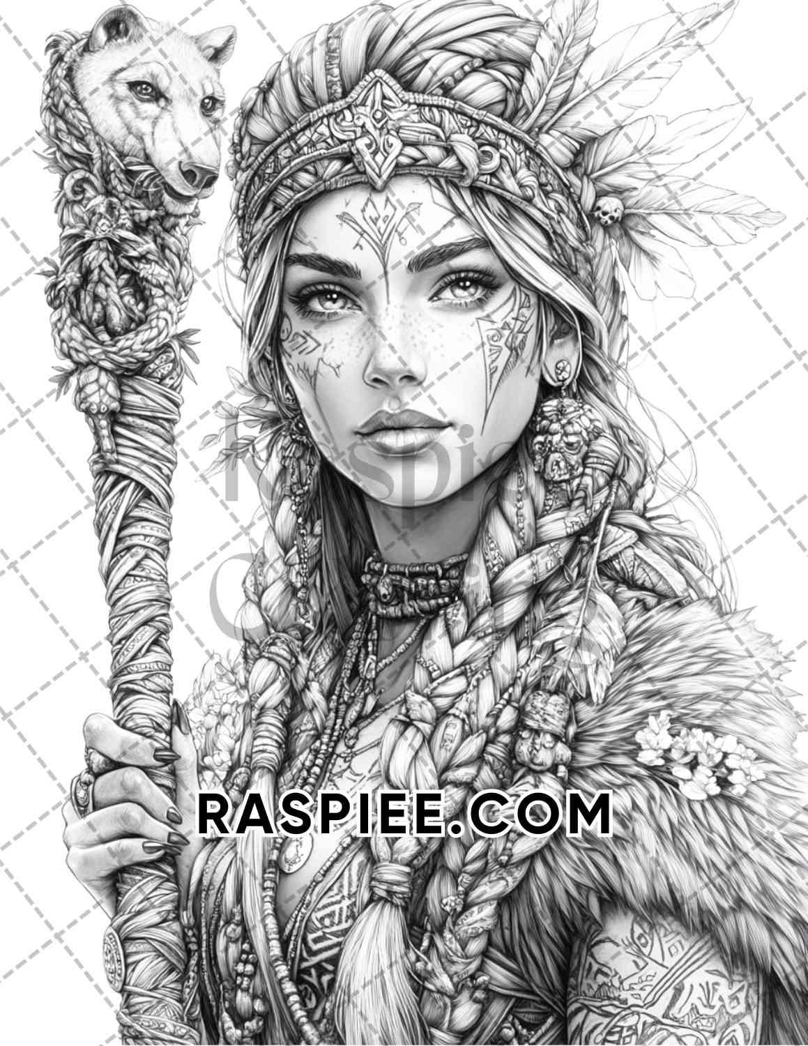 Enchanted Witches Adult Coloring Pages Printable PDF Instant Download