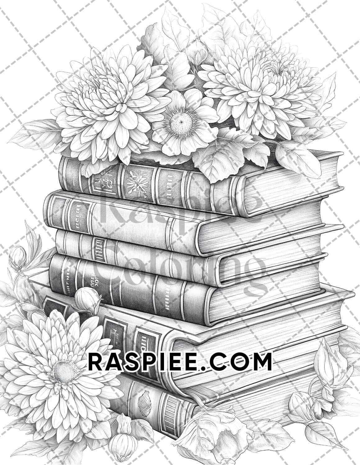 Fall Flowers Adult Coloring Pages Printable PDF Instant Download