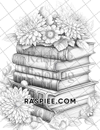 Fall Flowers Adult Coloring Pages Printable PDF Instant Download