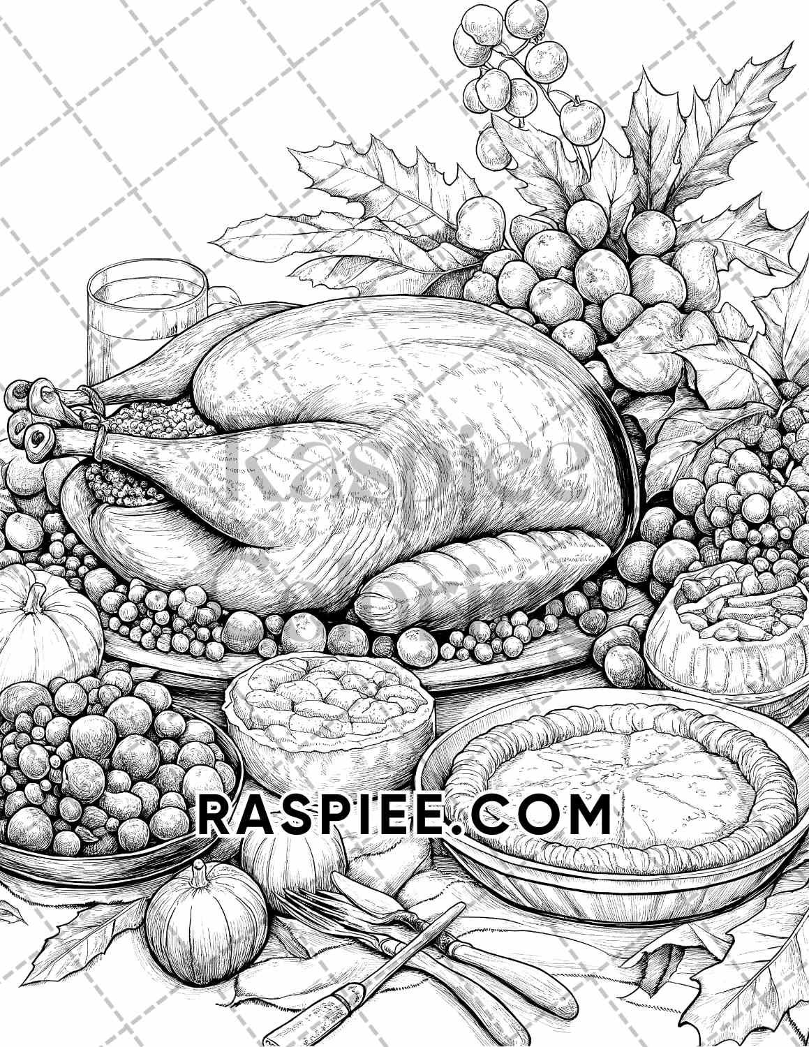 Autumn Charm Adult Coloring Pages Printable PDF Instant Download