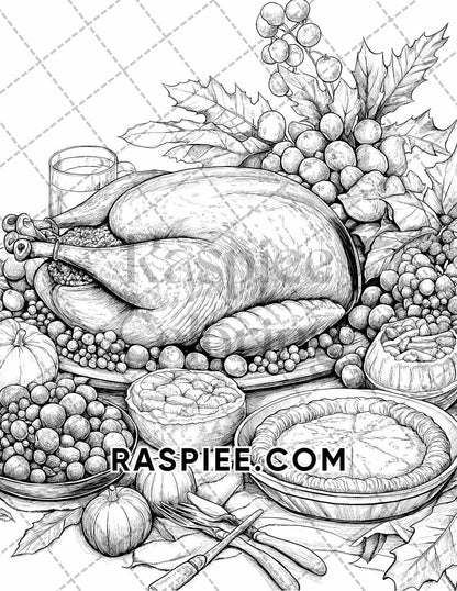 Autumn Charm Adult Coloring Pages Printable PDF Instant Download