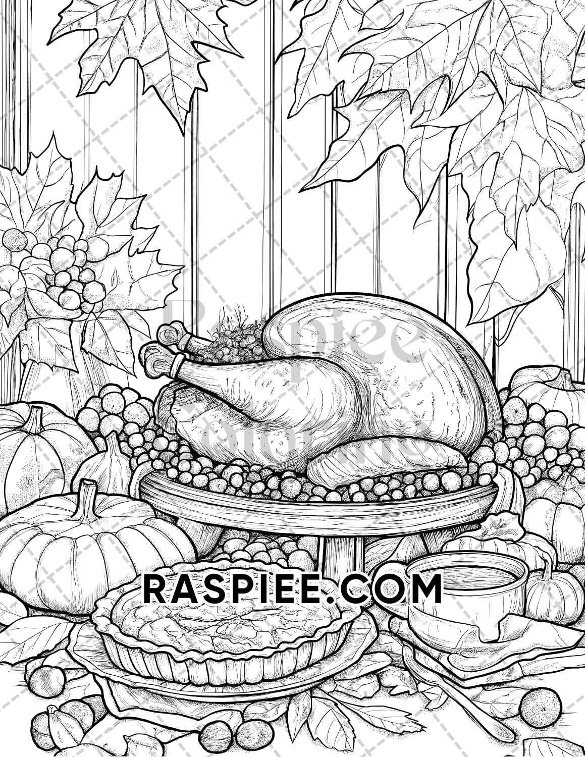 Hello Autumn Adult Coloring Pages Printable PDF Instant Download