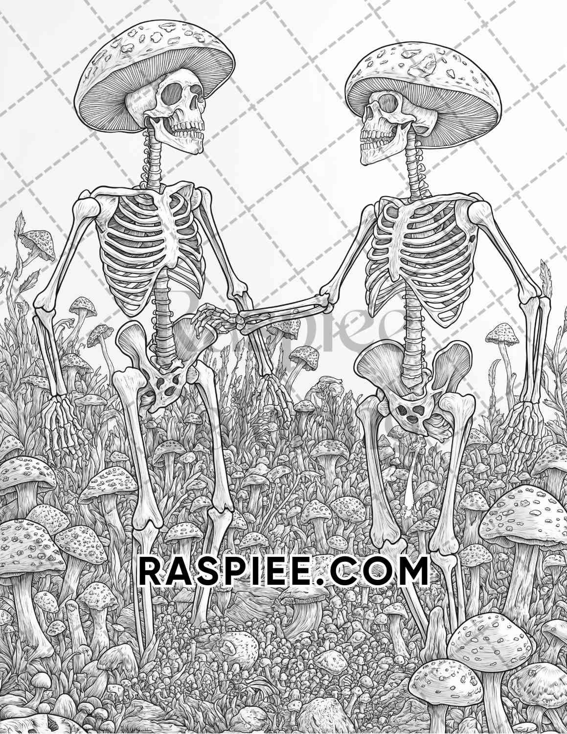 Halloween Surreal Adult Coloring Pages Printable PDF Instant Download
