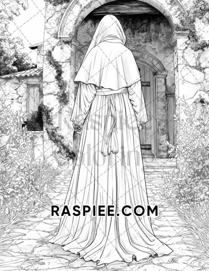 Freak Of Horror Halloween Adult Coloring Pages Printable PDF Instant Download
