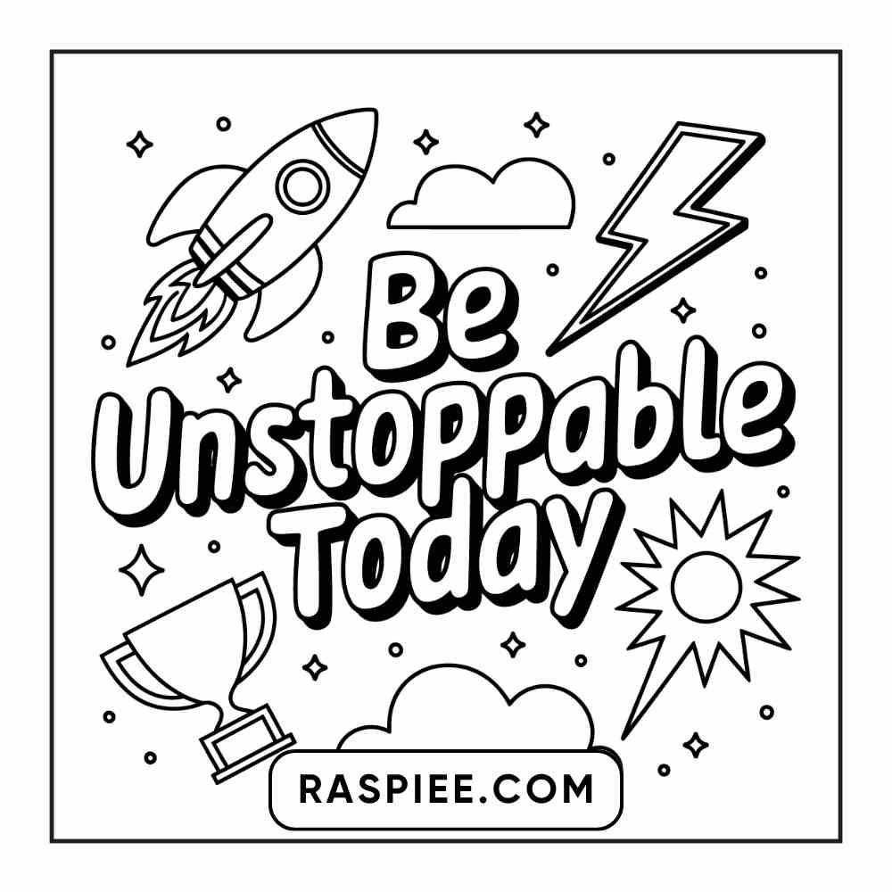 78 Bold and Easy Inspirational Words Coloring Pages Printable PDF Instant Download