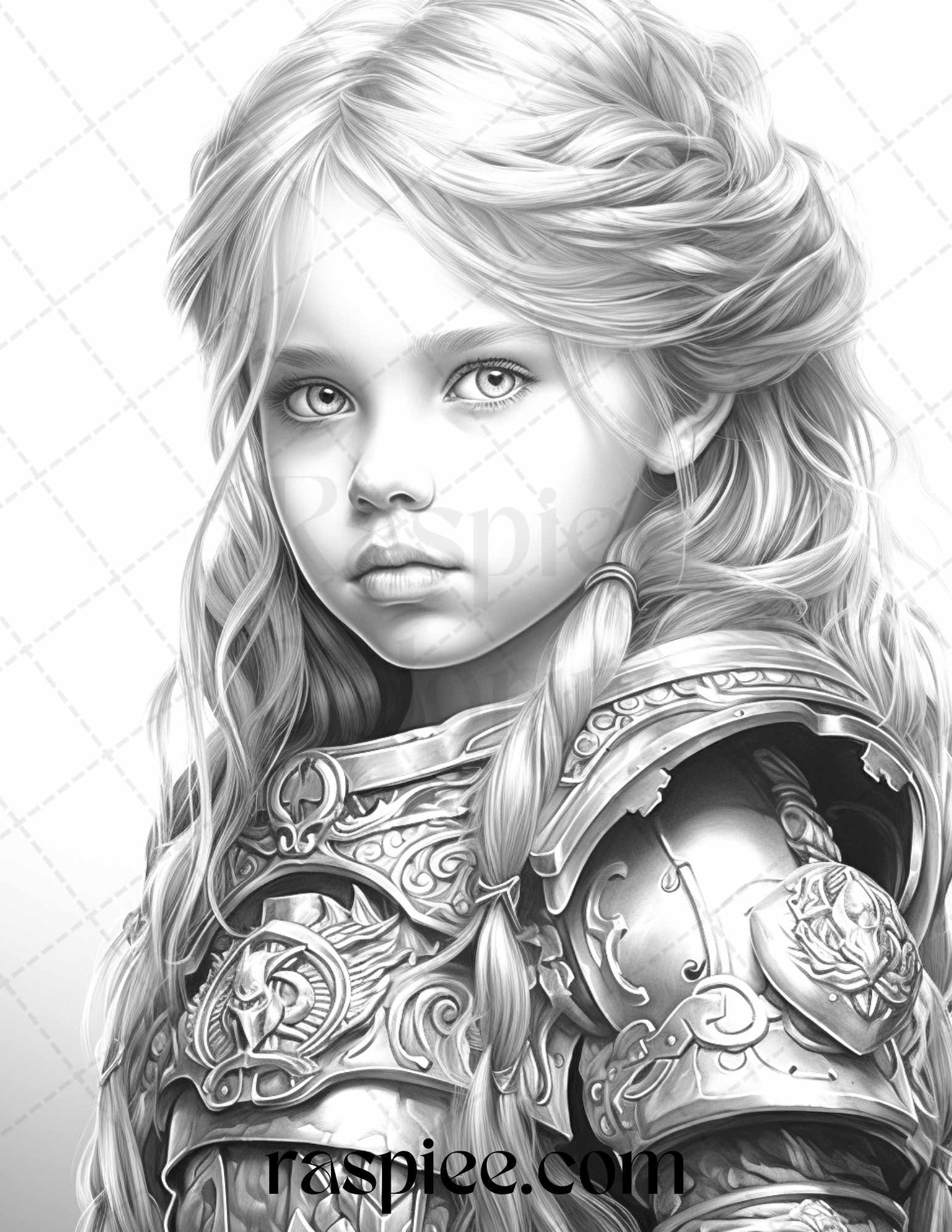 58 Little Viking Girls Boys Portrait Grayscale Coloring Pages Printable, PDF File Instant Download