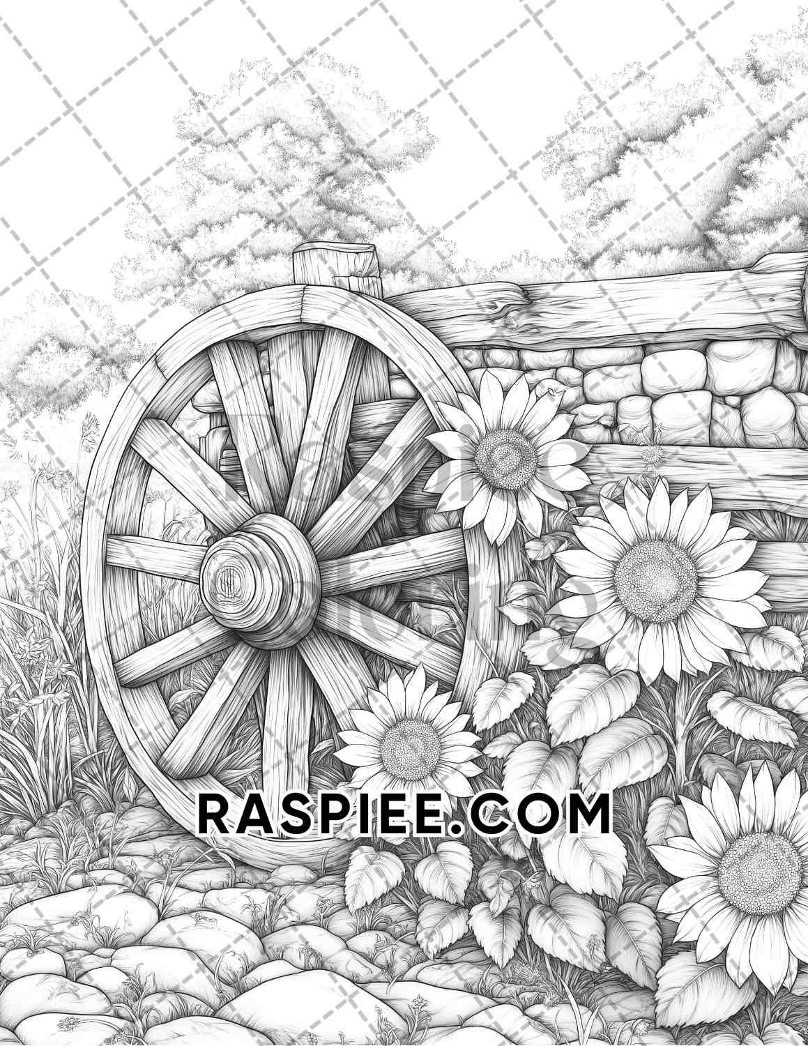 Fall Flowers Adult Coloring Pages Printable PDF Instant Download