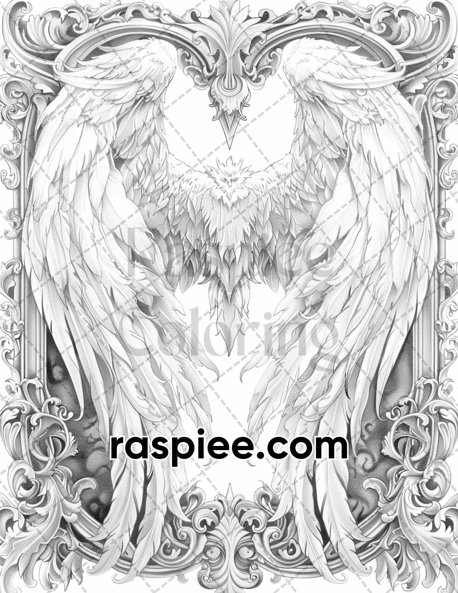 66 Intricate Gothic Tattoos Grayscale Adult Coloring Pages, Printable PDF Instant Download
