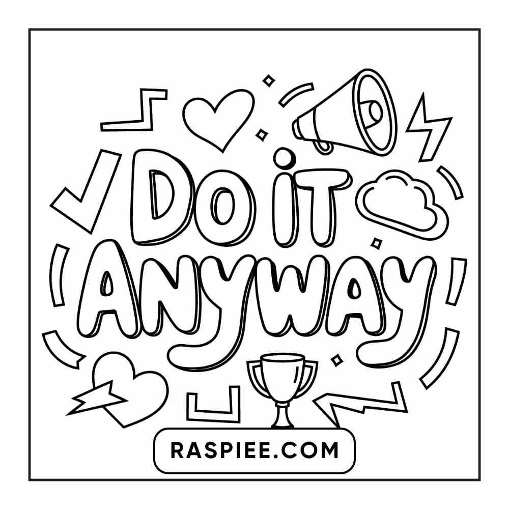 78 Bold and Easy Inspirational Words Coloring Pages Printable PDF Instant Download