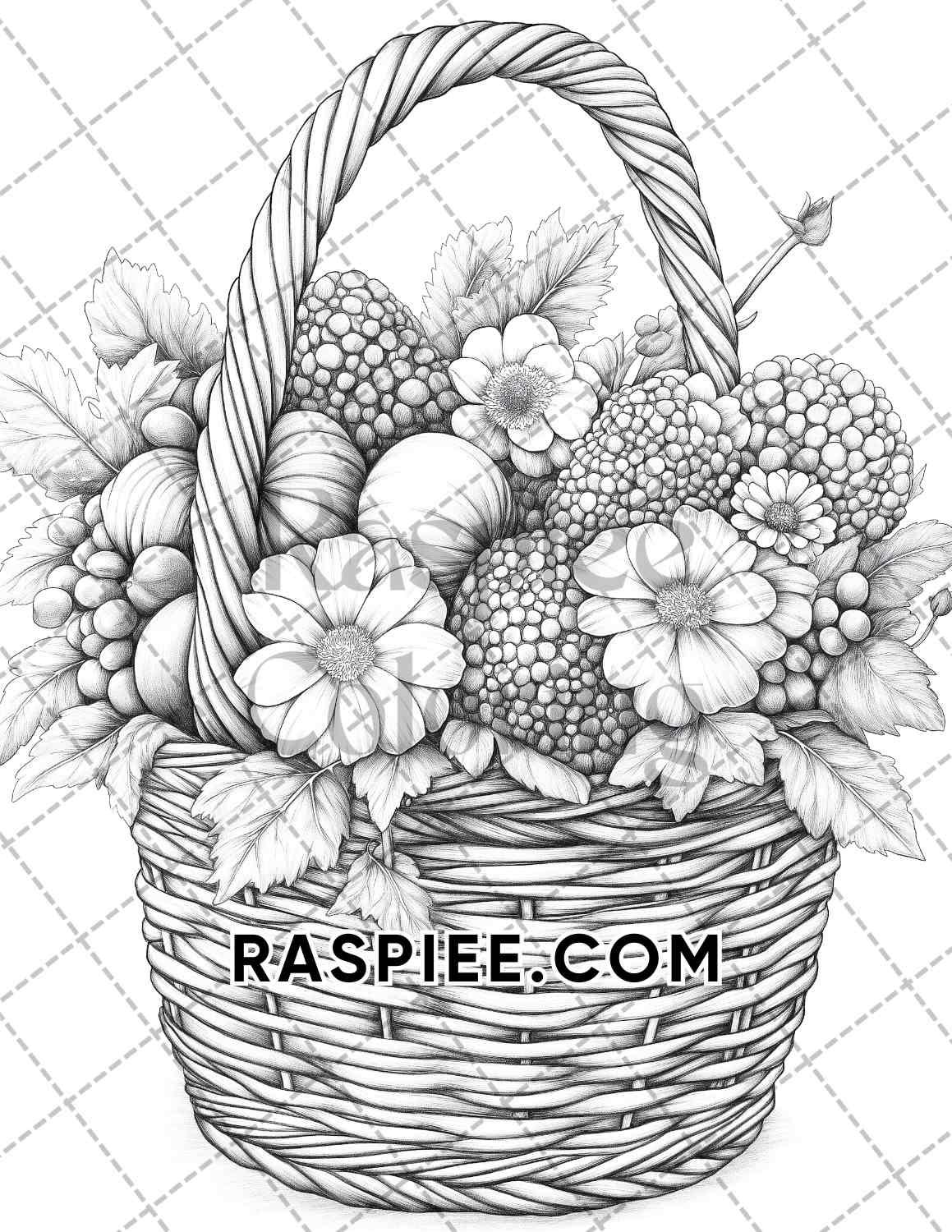 Fall Flowers Adult Coloring Pages Printable PDF Instant Download
