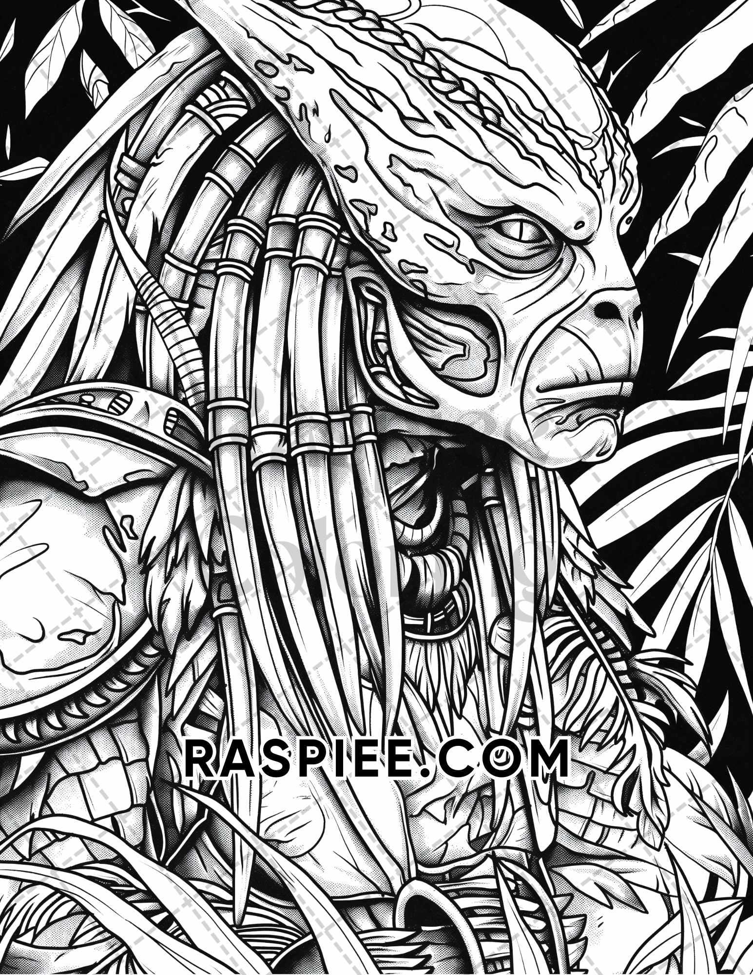 Freak Of Horror Halloween Adult Coloring Pages Printable PDF Instant Download