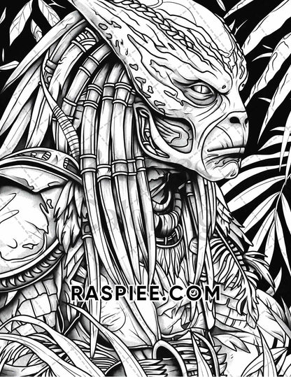 Freak Of Horror Halloween Adult Coloring Pages Printable PDF Instant Download