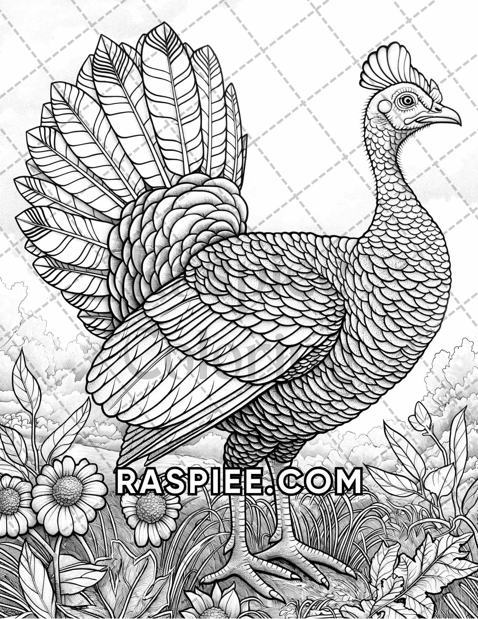60 Relaxing Autumn Grayscale Adult Coloring Pages Printable PDF Instant Download