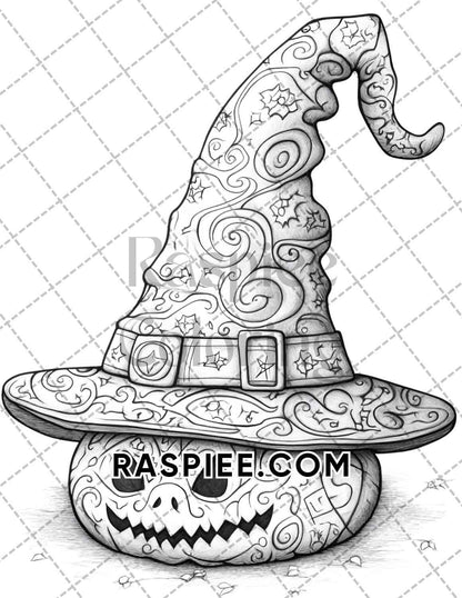 Spooky Desserts Halloween Adult Coloring Pages Printable PDF