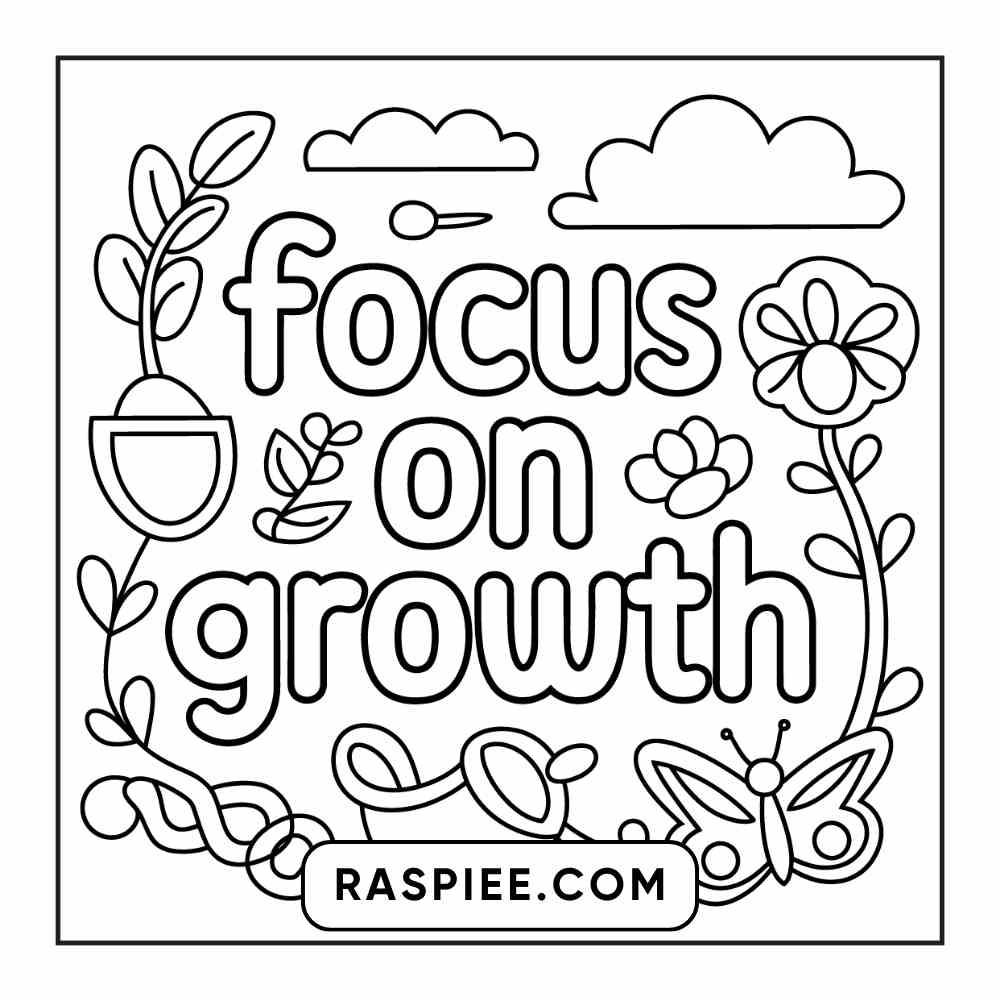 78 Bold and Easy Inspirational Words Coloring Pages Printable PDF Instant Download