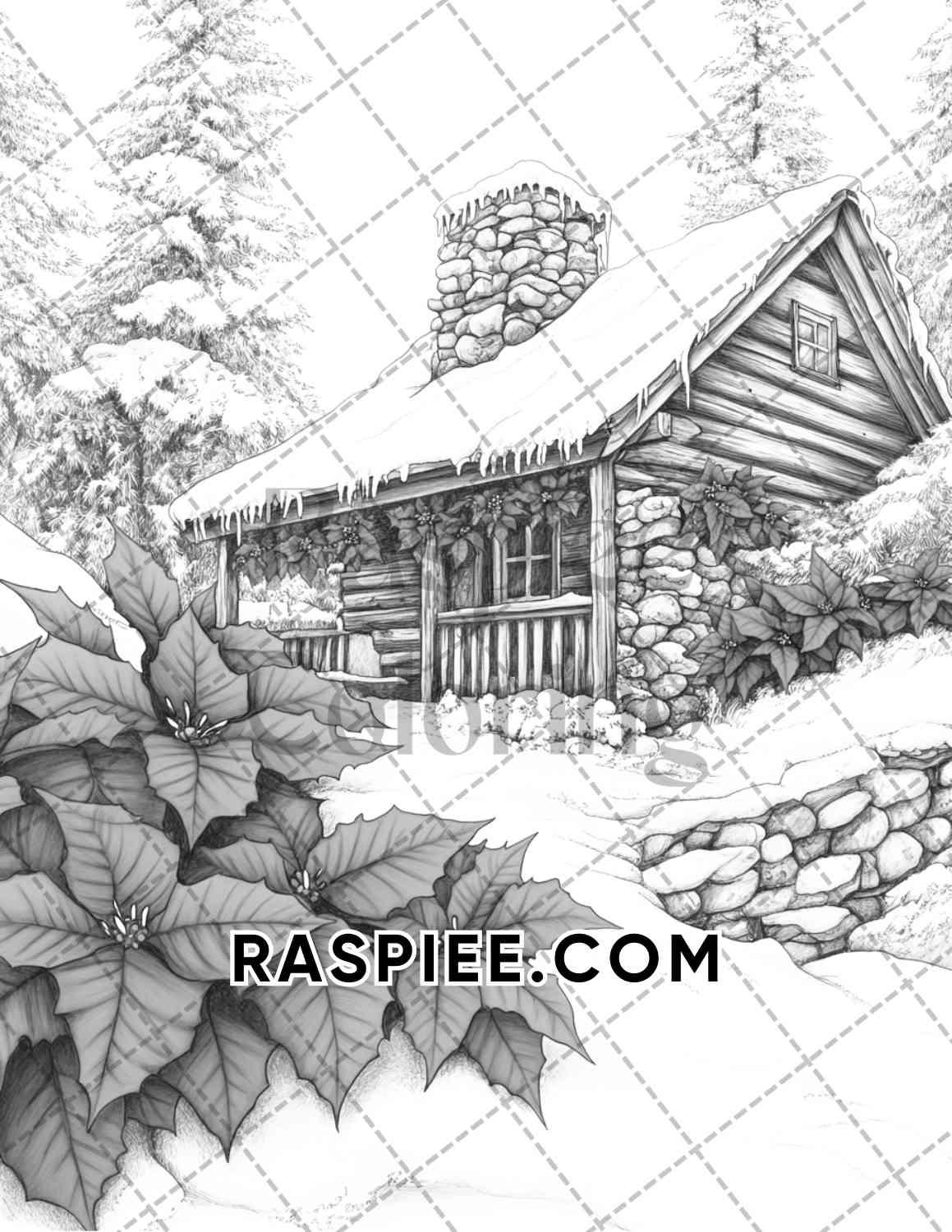 Fantasy Flower Houses Adult Coloring Pages Printable PDF Instant Download