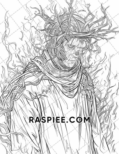 Freak Of Horror Halloween Adult Coloring Pages Printable PDF Instant Download