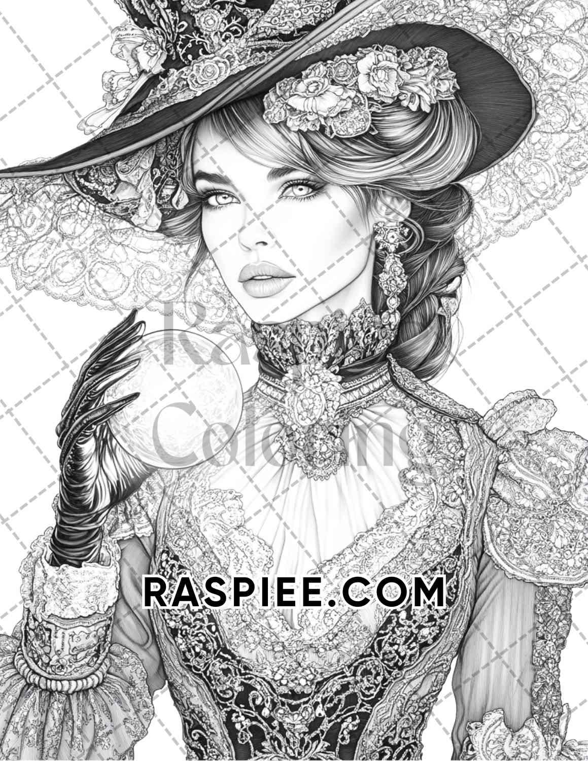 Enchanted Witches Adult Coloring Pages Printable PDF Instant Download