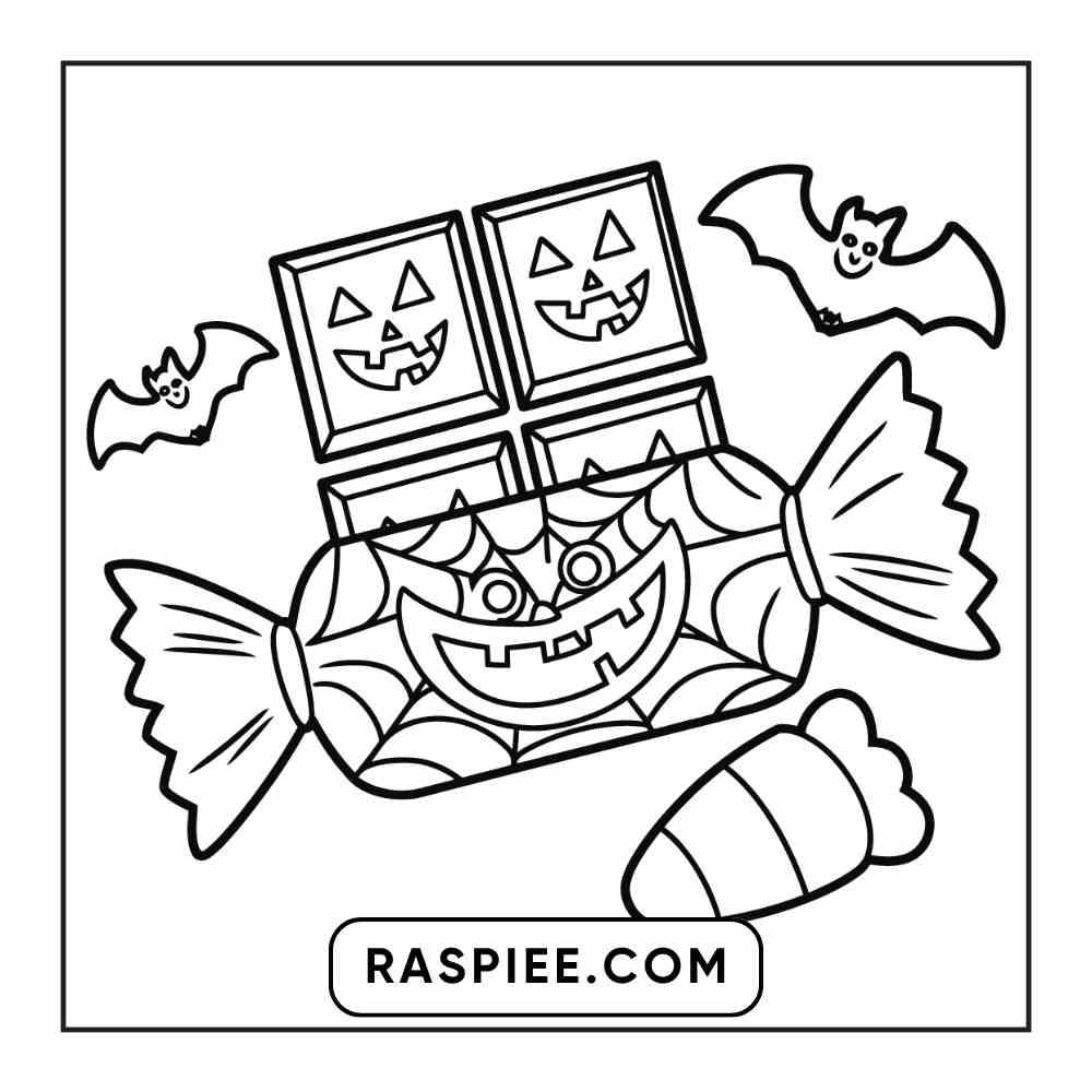 100 Bold Easy Spooky Food & Drinks Coloring Pages Printable PDF Instant Download