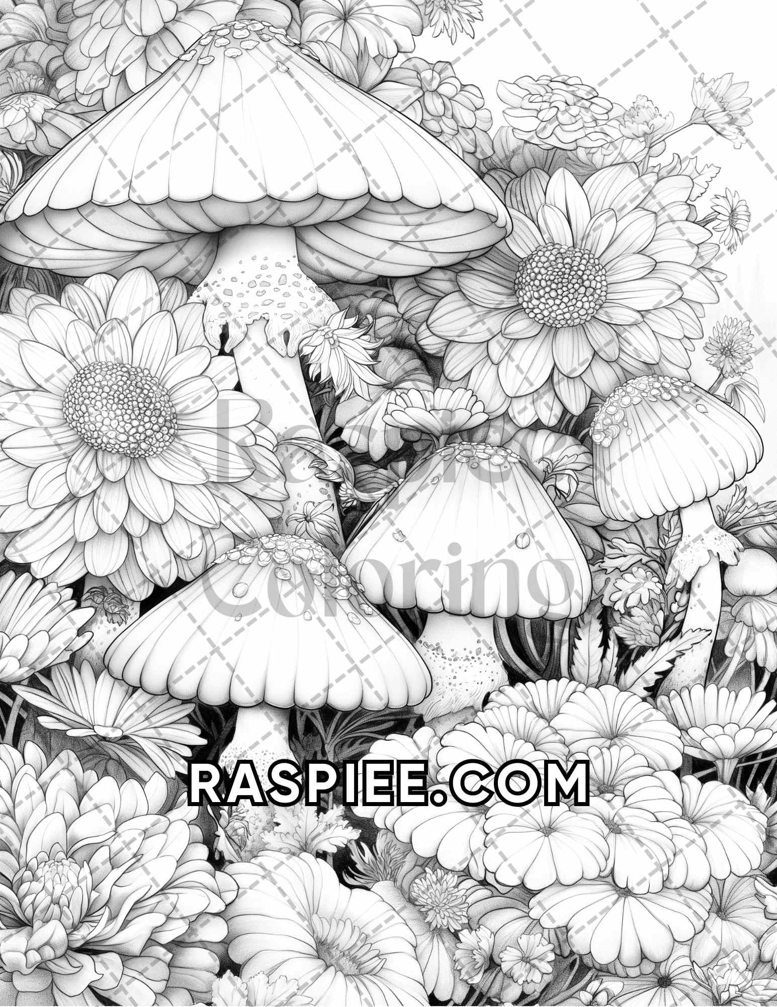 60 Relaxing Autumn Grayscale Adult Coloring Pages Printable PDF Instant Download