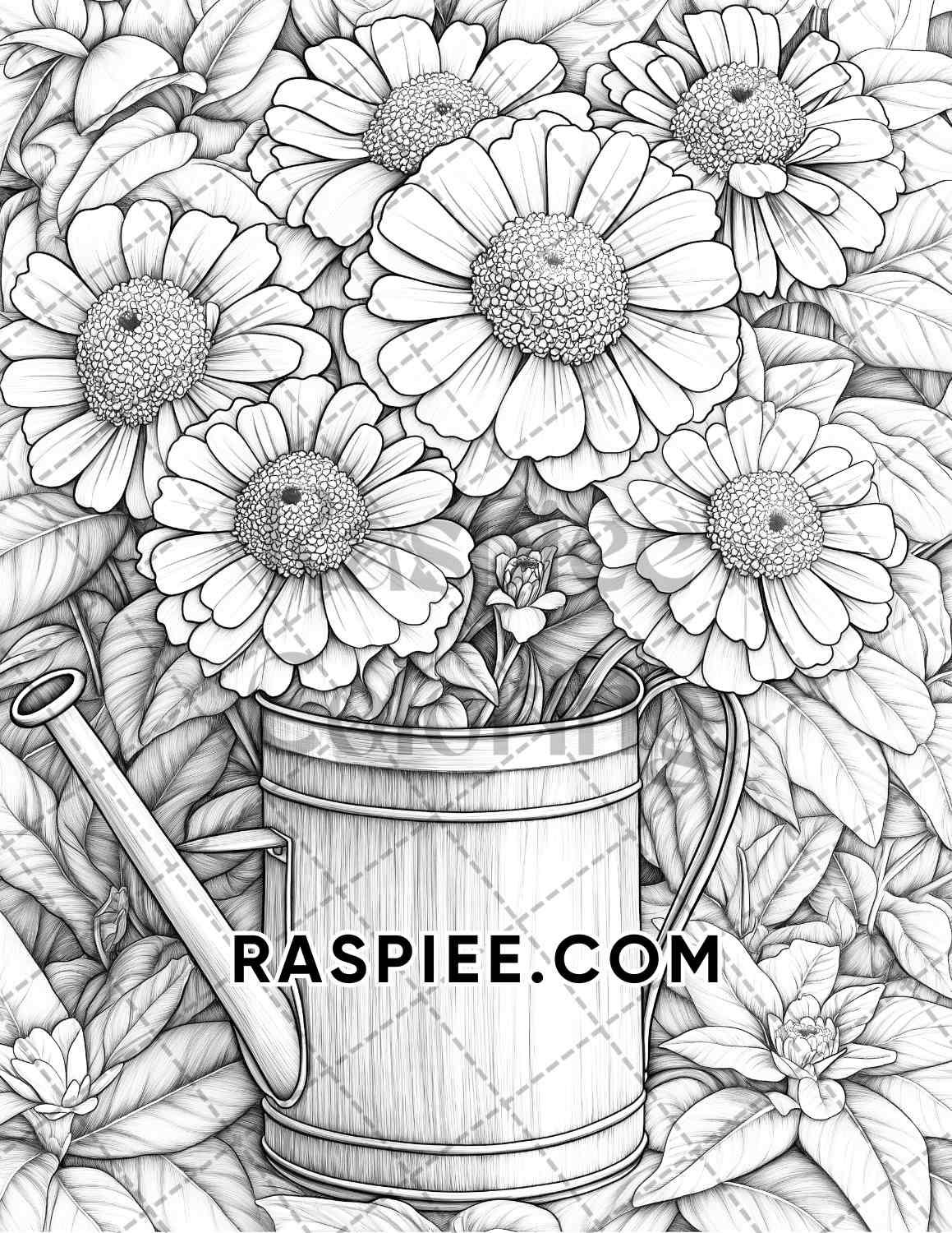 Fall Flowers Adult Coloring Pages Printable PDF Instant Download