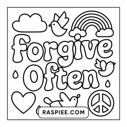 78 Bold and Easy Inspirational Words Coloring Pages Printable PDF Instant Download