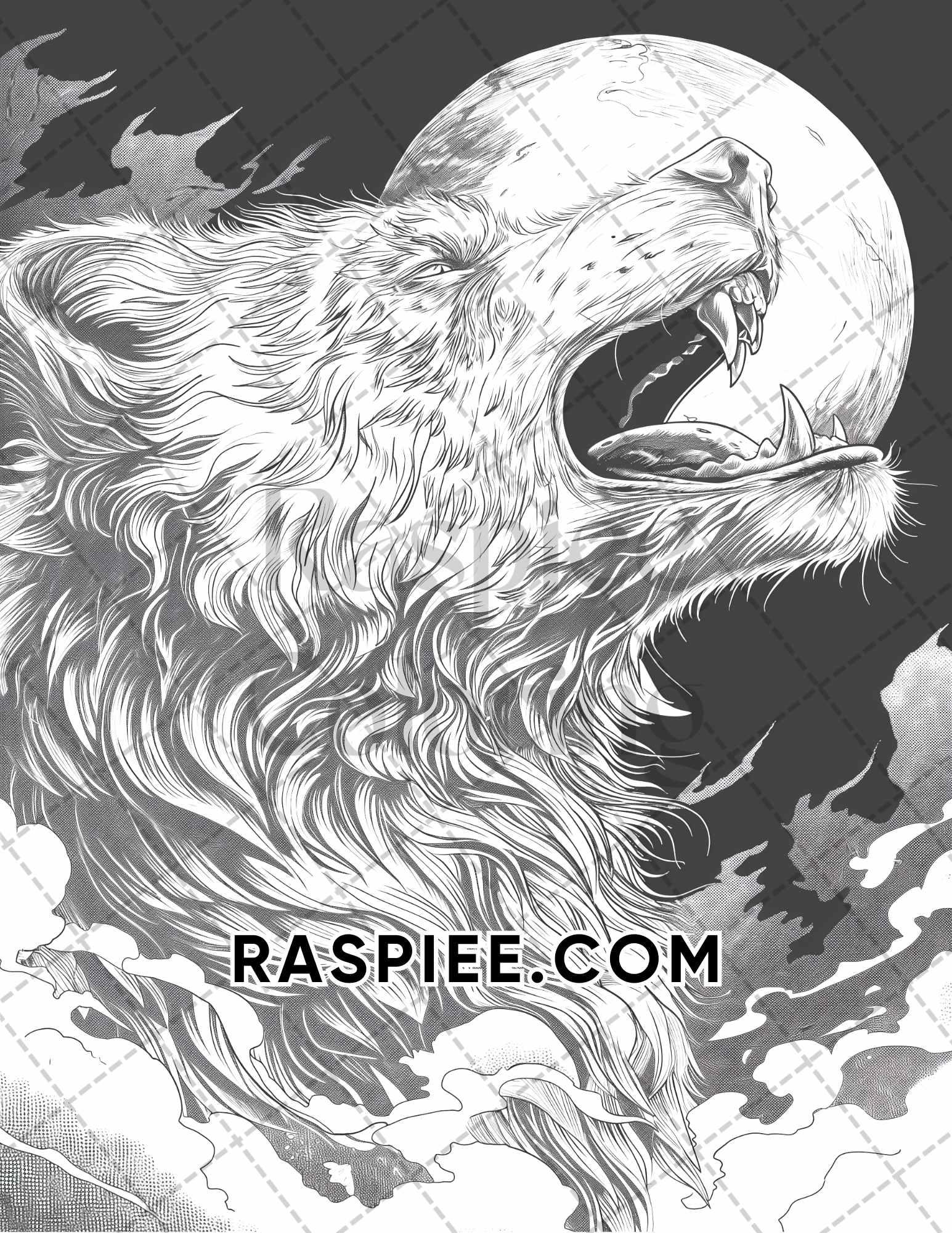 Freak Of Horror Halloween Adult Coloring Pages Printable PDF Instant Download