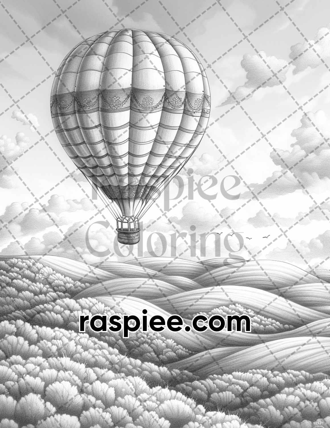 62 Relaxing Summer Grayscale Adult Coloring Pages Printable PDF Instant Download