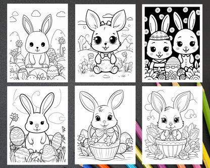 200 Easter Coloring Pages for Kids, Preschool Printable Activities, Instant Download