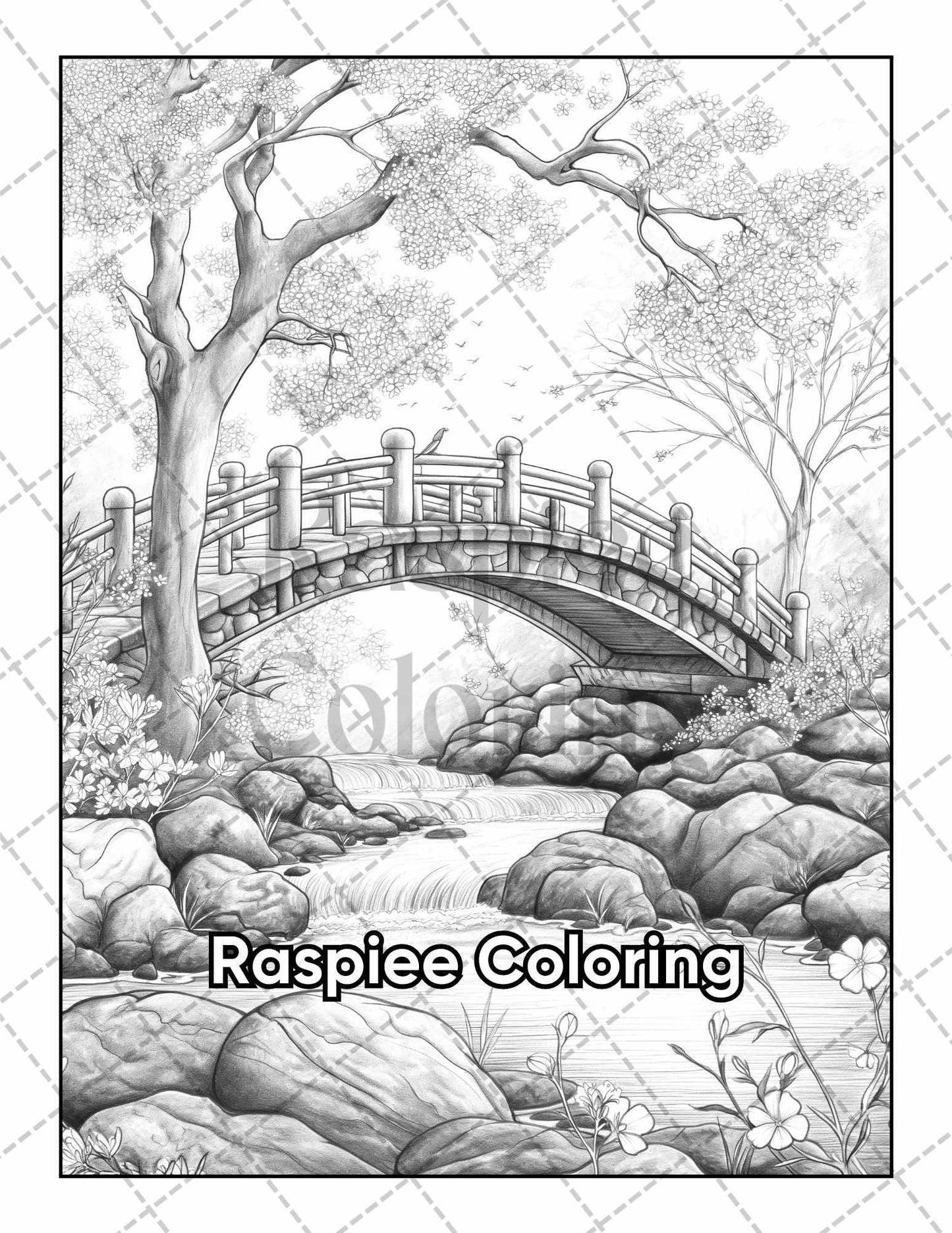 50 Spring Serenity Adult Coloring Pages Printable PDF Instant Download