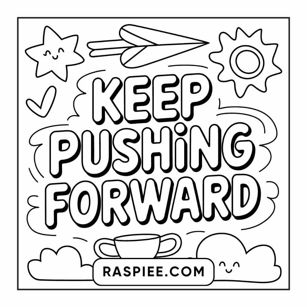 78 Bold and Easy Inspirational Words Coloring Pages Printable PDF Instant Download