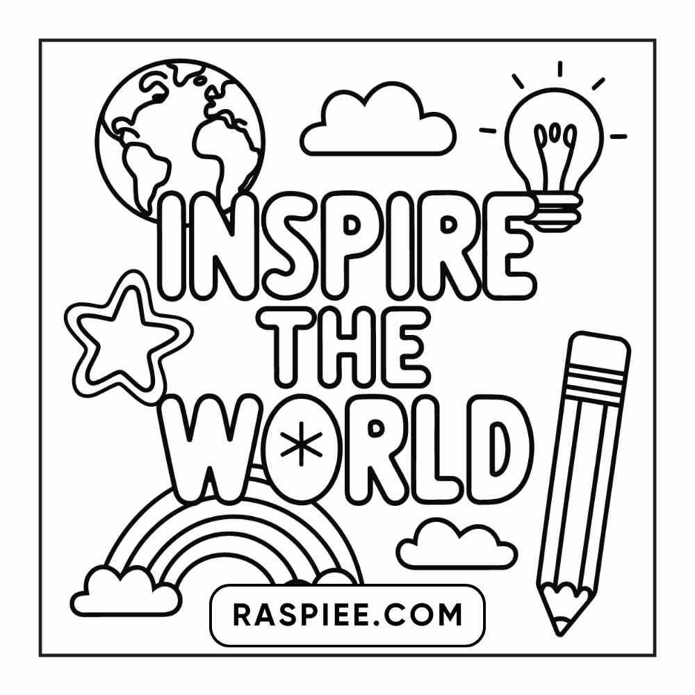 78 Bold and Easy Inspirational Words Coloring Pages Printable PDF Instant Download