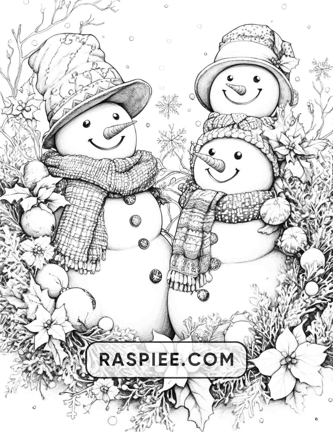 72 Christmas Wreaths Adult Coloring Pages
