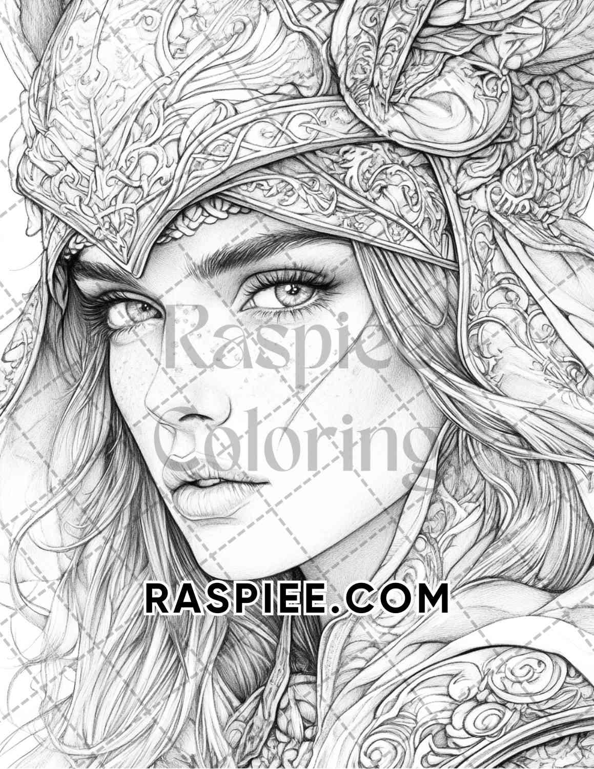 Enchanted Witches Adult Coloring Pages Printable PDF Instant Download