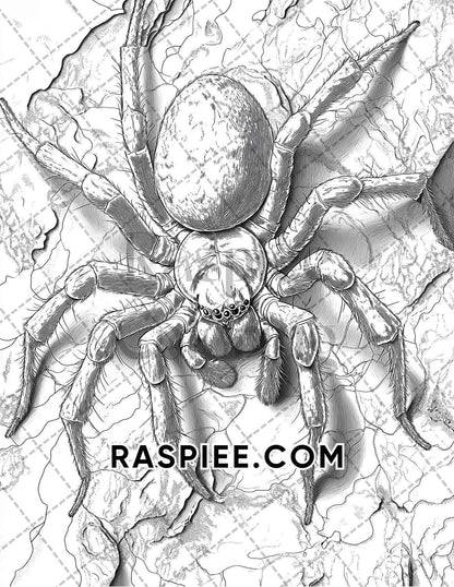 Halloween Surreal Adult Coloring Pages Printable PDF Instant Download