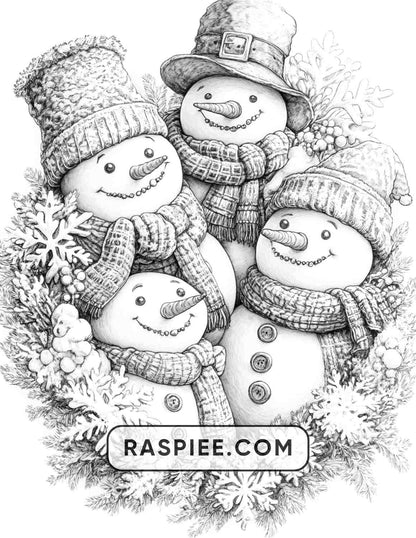 72 Christmas Wreaths Adult Coloring Pages