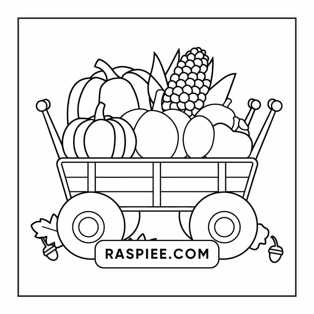 76 Bold and Easy Fall Vibes Coloring Pages Printable PDF Instant Download