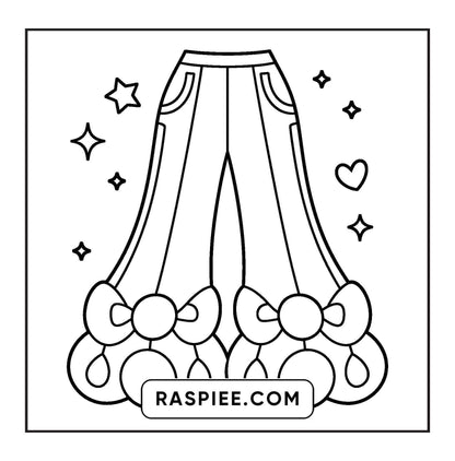 62 Bold and Easy Fashion Vibes Coloring Pages Printable PDF Instant Download