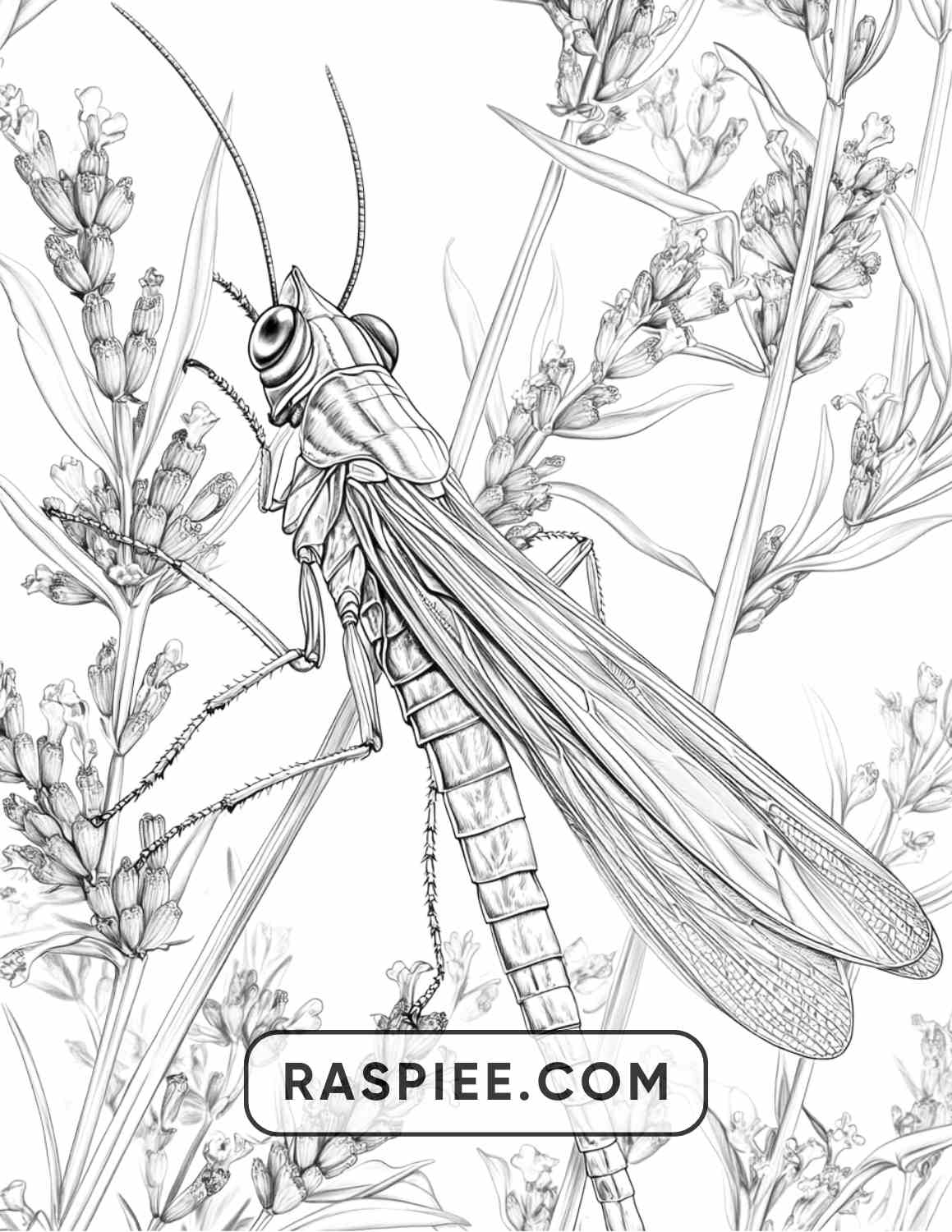 Insects and Flowers Adult Coloring Pages