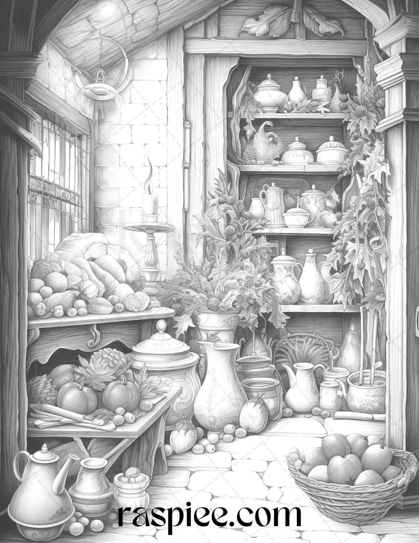 90 Merry Christmas Grayscale Coloring Pages Printable for Adults, PDF File Instant Download