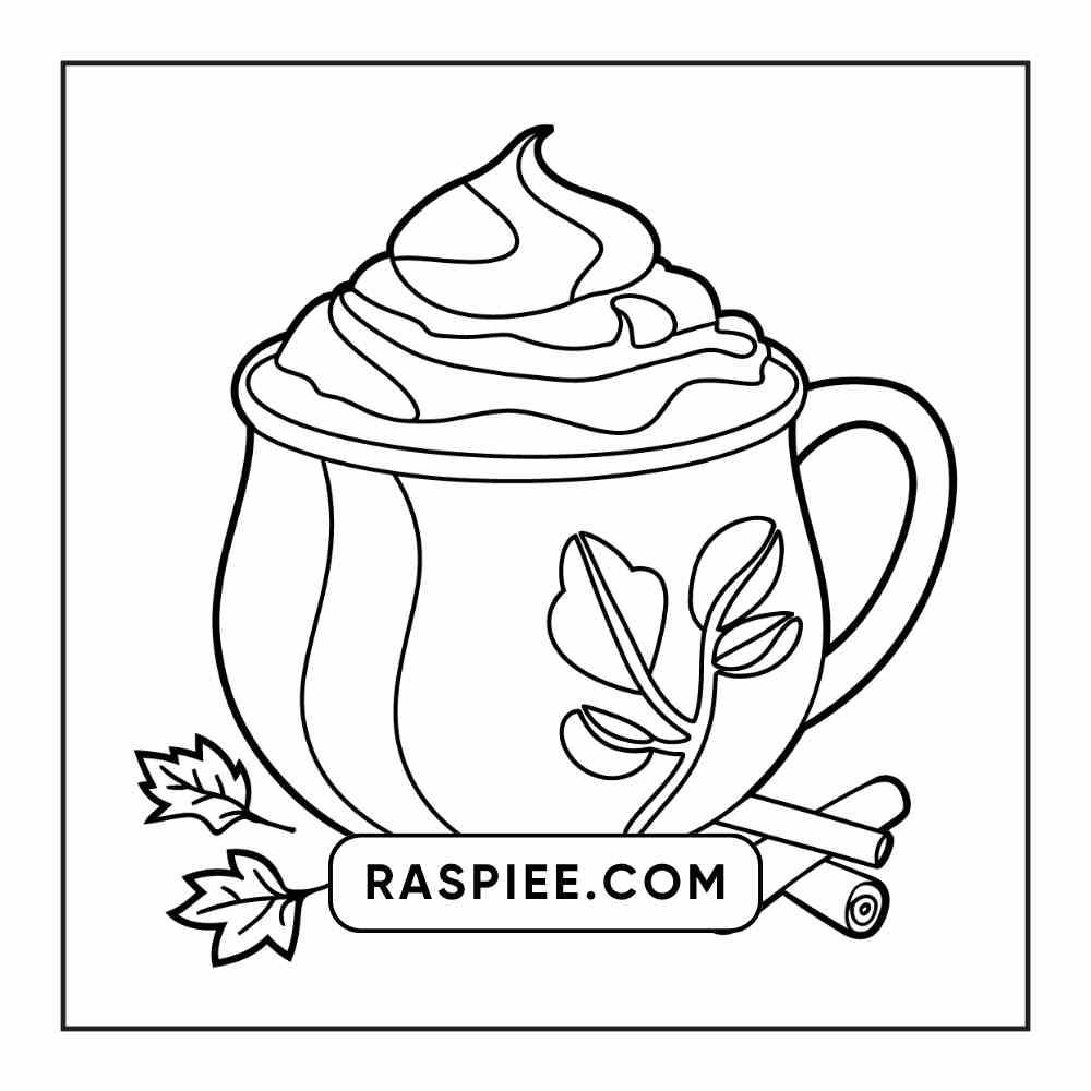 76 Bold and Easy Fall Vibes Coloring Pages Printable PDF Instant Download