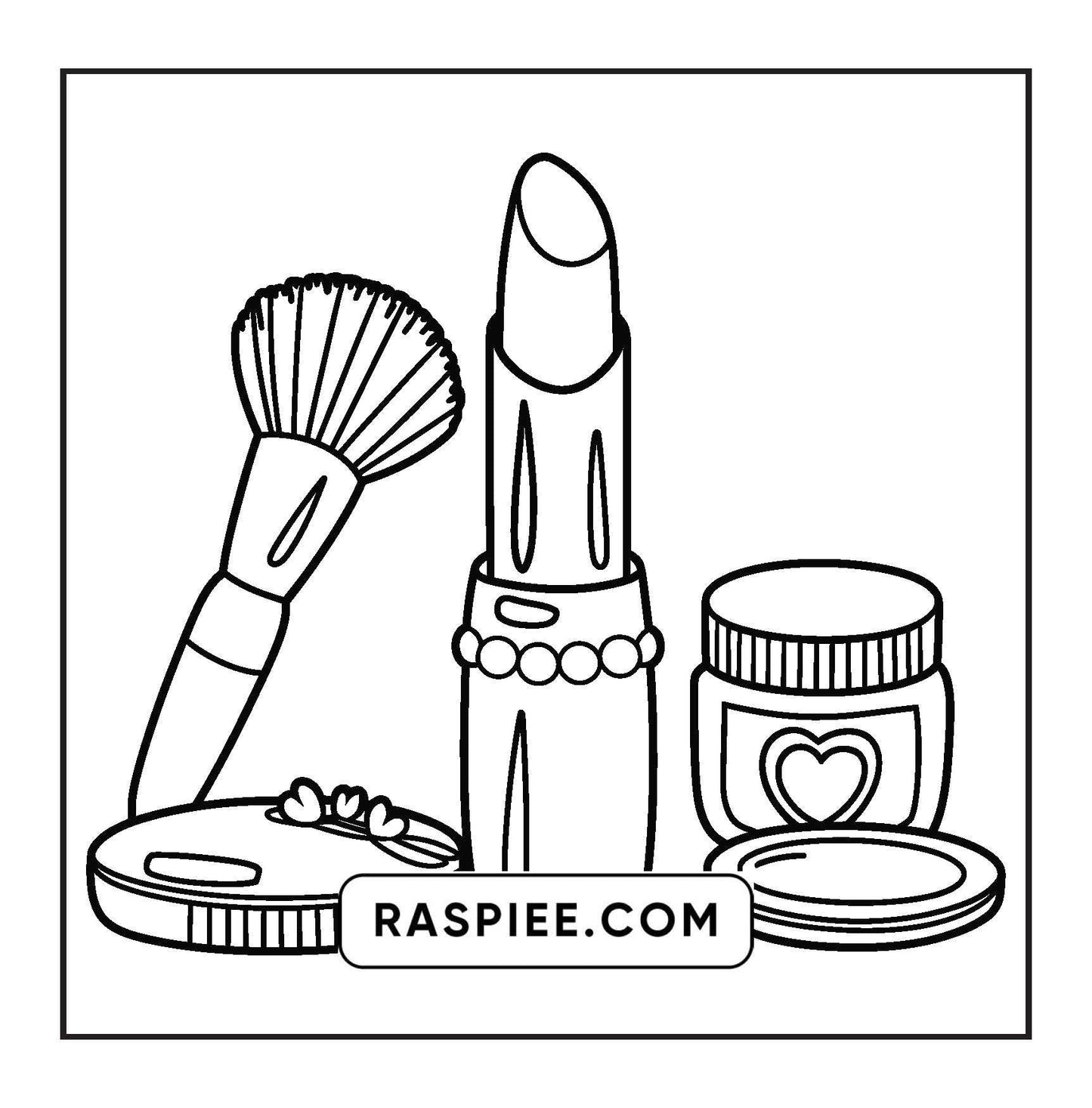 63 Bold and Easy Cosmetics Coloring Pages Printable PDF Instant Download