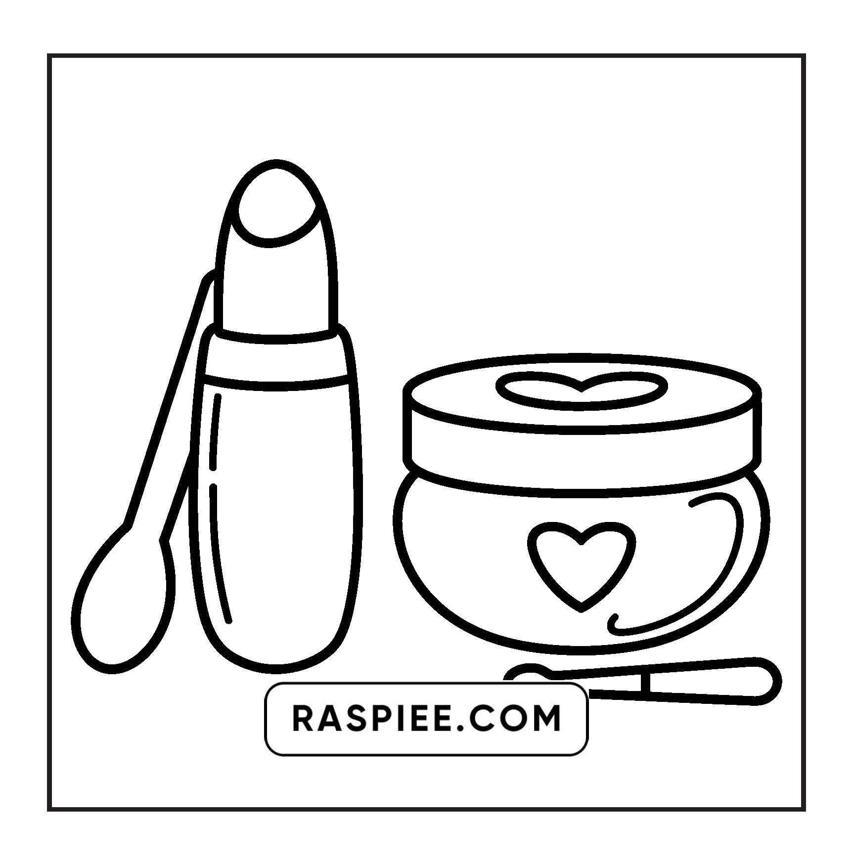 63 Bold and Easy Cosmetics Coloring Pages Printable PDF Instant Download