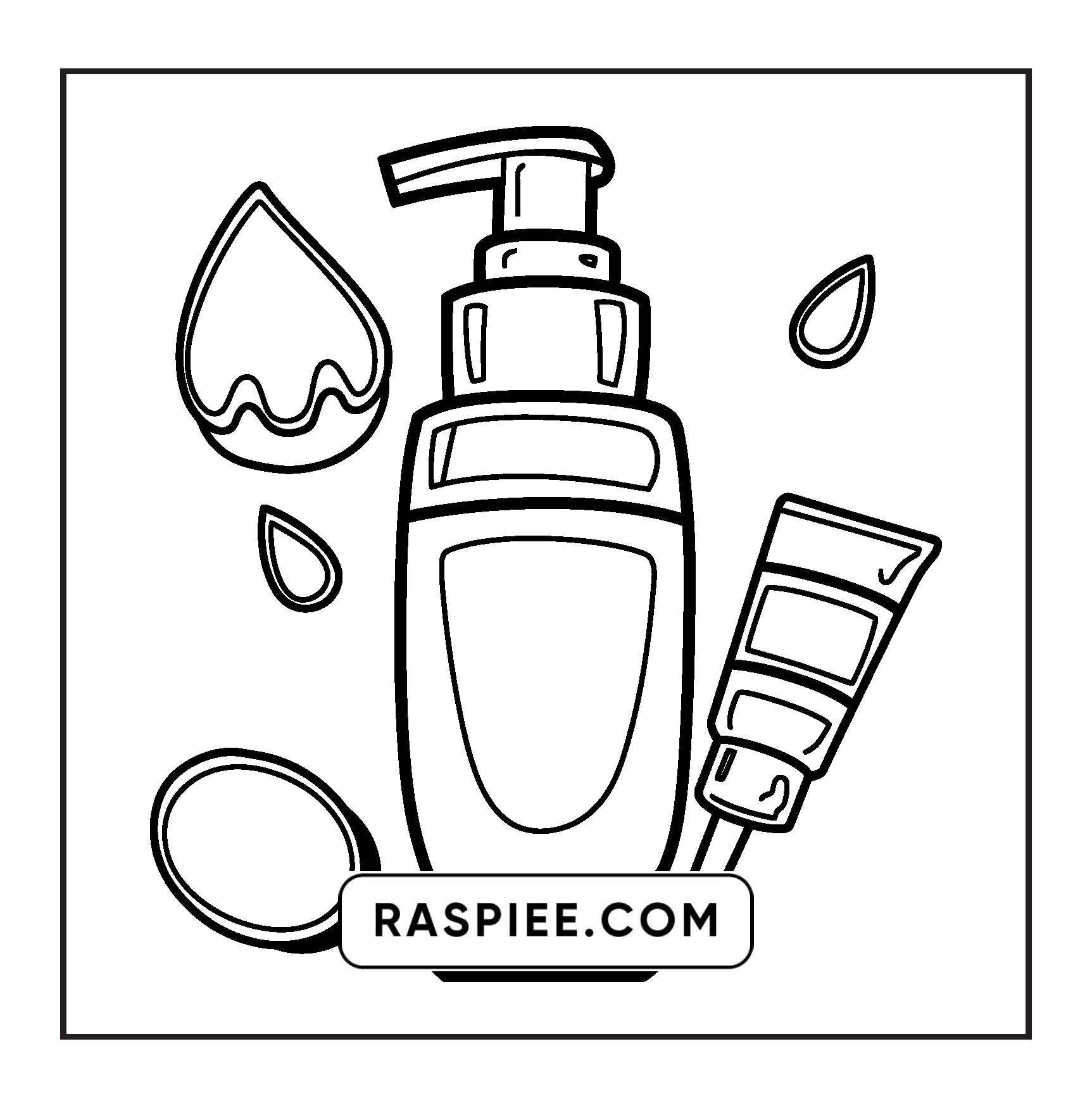 63 Bold and Easy Cosmetics Coloring Pages Printable PDF Instant Download